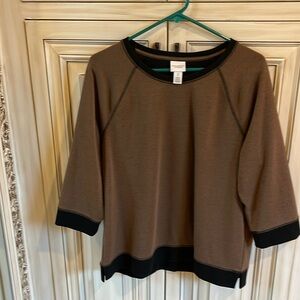 Unique brown and black pull over top my Chico